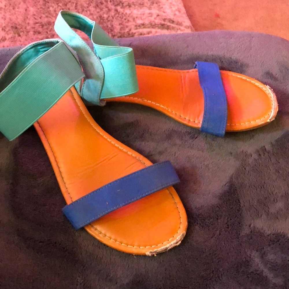Blue and teal Sandals